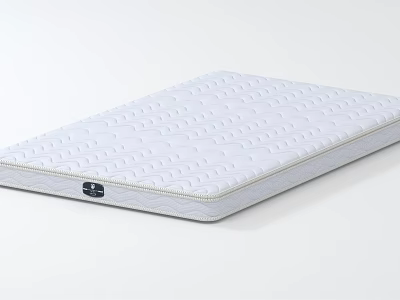 White Quilted Mattress With Patterned Surface And Firm Edge Design 3d model
