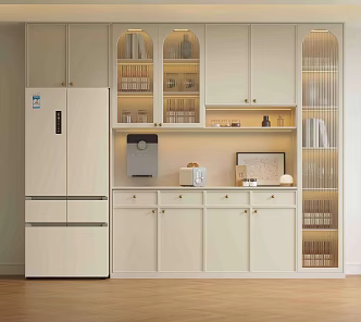French Wine Cabinet Cream Style Wine Cabinet Modern Wine Cabinet 3d model
