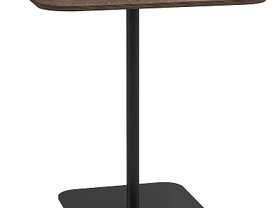 Modern Home Coffee Table Featuring Wooden Top And Black Metal Stand Design 3d model