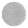 Plush Furry Round Surface Functional Desk For Comfortable Home Office Use 3d model