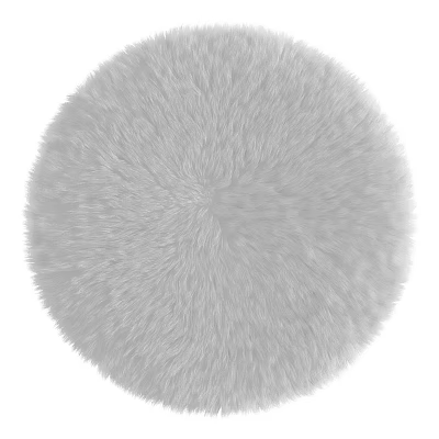 Plush Furry Round Surface Functional Desk For Comfortable Home Office Use 3d model