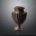 Vintage Red Decorative Vase With Intricate Carved Patterns And Stable Base For Home Decor