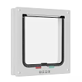 Hinged Access Panels With Metal Frame Glass And Colored Control Buttons 3d model
