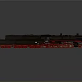 Vintage Steam Train Model With Black Red Details And Double Locomotive On Dark Background