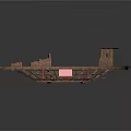 Ancient Roman Amphitheater 3D Model With Tiered Seats And Stone Arch Structures