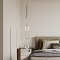 Minimalist Bedroom Interior Design With Light Wall Upholstered Headboard Soft Pillows And Strip Light