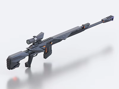 Modern Tactical Sniper Rifle With Precision Scope Ergonomic Grip And Extended Barrel 3d model