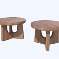 Modern Minimalist Wooden Side Tables With Round Top And Unique Base Design