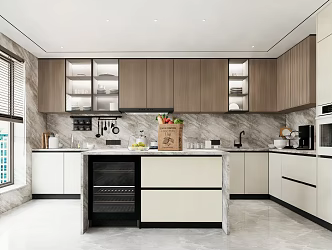 Enclosed kitchen Modern kitchen 3d model