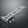 Heavy Duty Industrial Hardware Tool Metal Trailer Chassis With Steel Frame And Load Bearing Wheels