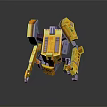 Mechanical Character And Spider Creature With Yellow Purple Multi Legged Mechanical Structure Design