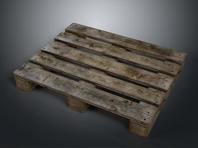 Rustic Wooden Pallet With Sturdy Slats And Reclaimed Wood Structure For Storage And Transport 3d model