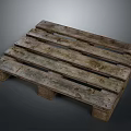 Rustic Wooden Pallet With Sturdy Slats And Reclaimed Wood Structure For Storage And Transport