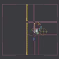Modern Multi Story Office Building Gray Exterior Orange Roof Arched Entrance Road And Grass Surroundings