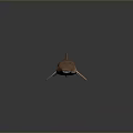 Realistic Brown Shark With Smooth Skin And Sharp Fins Swimming In Dark Water