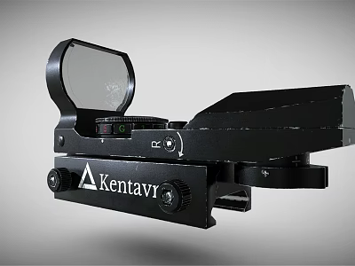 Kentavr Tactical Scope With Black Body And Adjustable Lens For Shooting 3d model