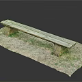 Rustic Wooden Outdoor Bench With Sturdy Legs For Garden Patio And Grassy Areas