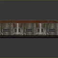 Silver Train Model With Red Roof Windows And Doors On Black Surface With Clear Reflection