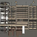 Luxury Wine Cellar Interior With Glass Racks Wooden Shelves And Organized Wine Bottles