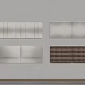 Various Upholstered Headboard Designs in Beige and Brown with Striped and Tufted Patterns