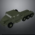 Green Military Heavy Duty Truck With Multiple Wheels And Sturdy Chassis
