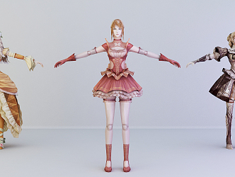 Modern Game Character Princess 3d model