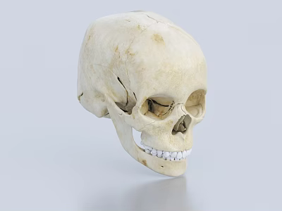 Detailed Anatomical Medical Device Skull Model for Educational Training and Research 3d model