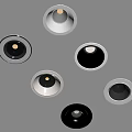 Modern Downlights With Various Styles And White Black Ceiling Lighting Designs For Home