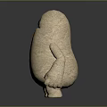 Cute Potato Shaped Beige Textile Doll Soft Stuffed Toy for Daily Use