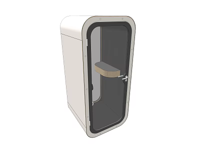 White Public Locker Facility With Open Door And Wooden Shelf Design 3d model