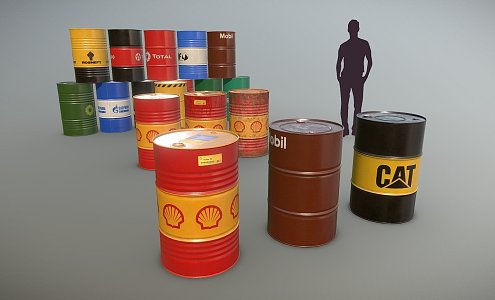 iron drum cargo 3d model