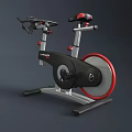 LifeCycle Exercise Bike With Black Silver Red Design And Large Flywheel For Fitness