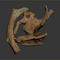 Natural Wooden Art Sculpture With Driftwood Branches And Organic Shape Design