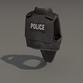 Black Police Tactical Vest With Protective Design And Utility Pockets