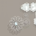 Transparent Sculptures Featuring Hexagonal And Petal Shaped Structures With Light Shadow Effects