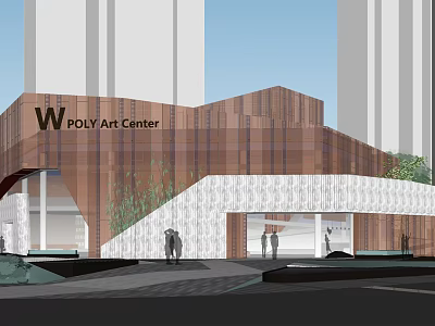 Modern Architecture Guangzhou Poly Xinghai Town Sales Office Demonstration Area 3d model