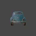 Vintage Blue Classic Beetle Car With Retro Design And Classic Appearance