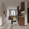 Warm Modern Living And Dining Room Interior With Comfortable Brown Sofa And Chic Home Decor