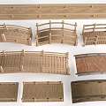 Various Landscape Bridge Models With Wooden Railings And Different Designs