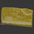 Detailed Stone Relief Sculpture With Architectural Scenes And Tree Carvings