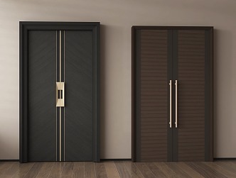 Modern Double Door Top Door Ballroom 3d model