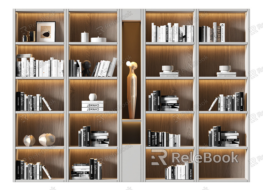 Modern bookcase model