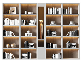 Modern bookcase 3d model