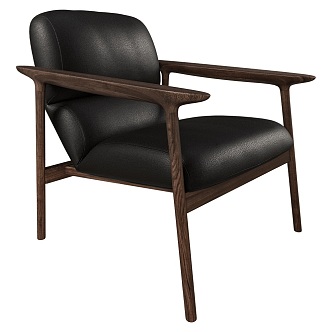 dika leather casual single chair 18 3d model