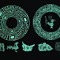 Intricate Traditional Carvings Featuring Circular Patterns And Animal Motifs Art Design