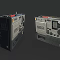 Vintage Radio Cassette Player With Retro Design And Cassette Tapes On