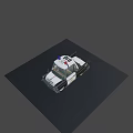 Classic Police Car With Red Blue Lights 911 Number And Badge Design