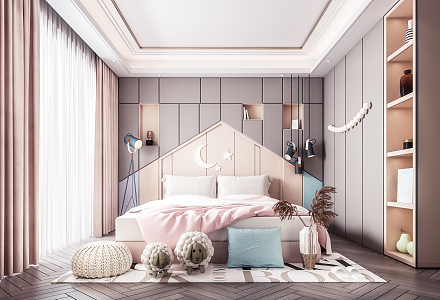 Nordic Children's Room Children's Room Bedroom 3d model