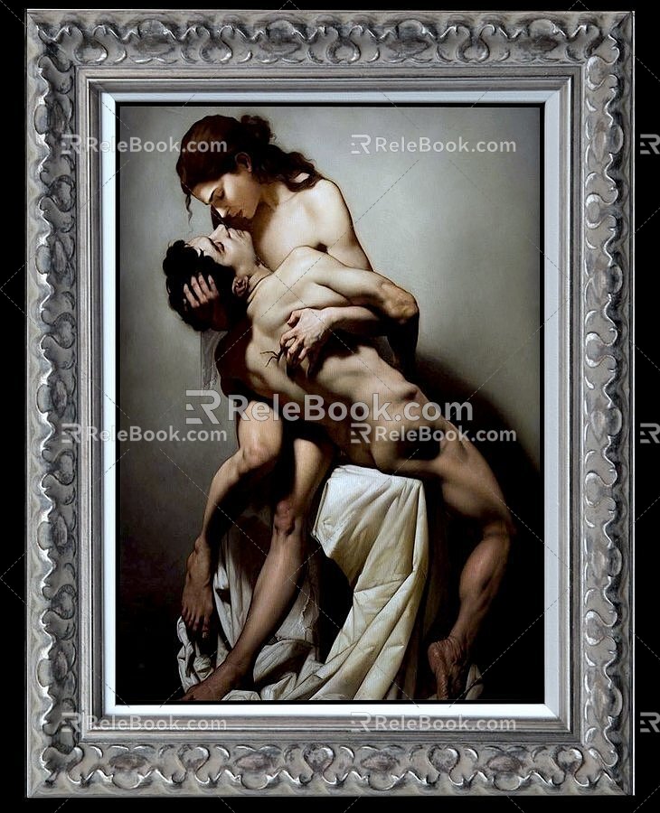 European-style photo frame Romeo and Juliet 3d model