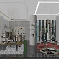 Modern Luxury Clothing Store Interior Design With Elegant Apparel Display And Comfortable Lounge Space